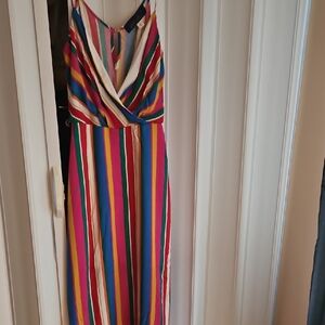 Colorful Striped Maxi Dress
